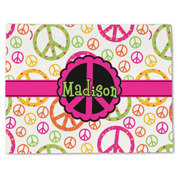 Peace Sign Single-Sided Linen Placemat - Single w/ Name or Text