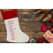 Peace Sign Linen Stocking w/Red Cuff - Flat Lay (LIFESTYLE)