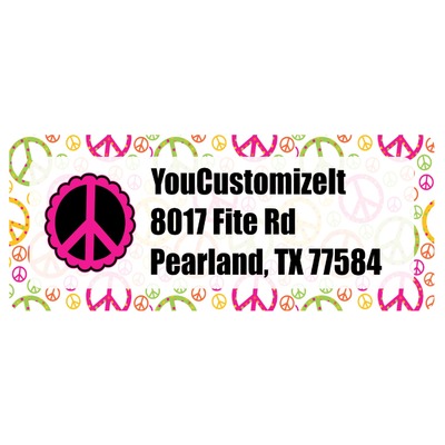 Peace Sign Return Address Labels (Personalized)