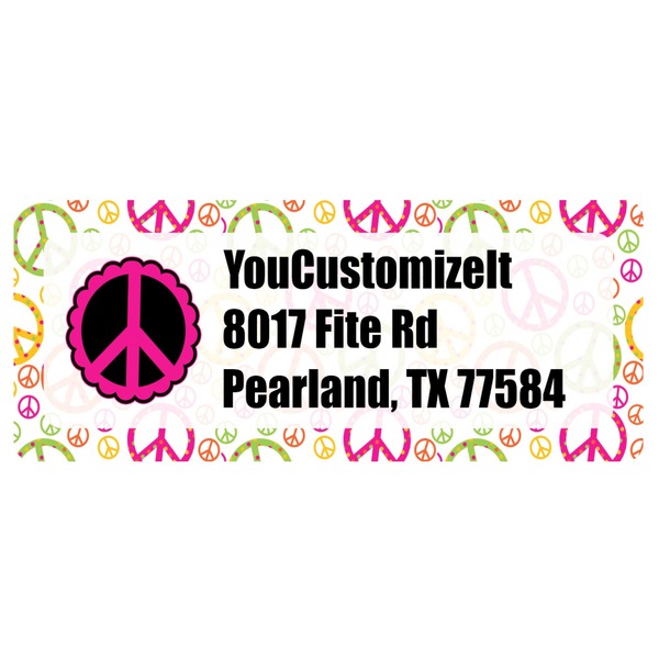 Custom Peace Sign Return Address Labels (Personalized)