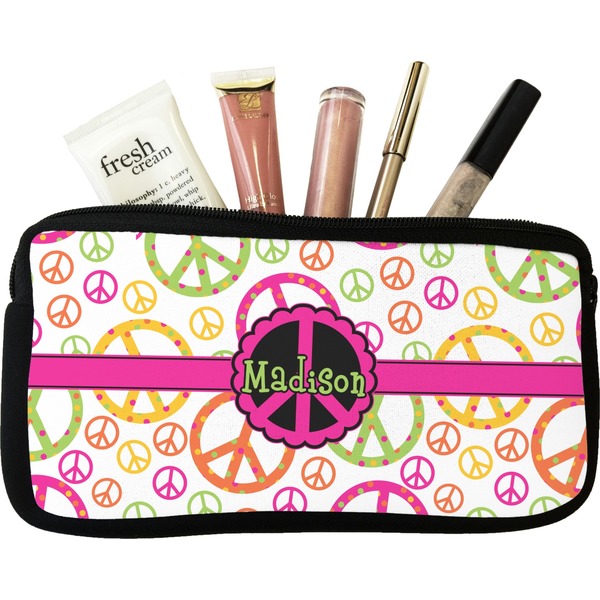 Custom Peace Sign Makeup / Cosmetic Bag - Small (Personalized)