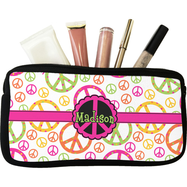 Custom Peace Sign Makeup / Cosmetic Bag (Personalized)