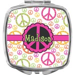 Peace Sign Compact Makeup Mirror (Personalized)