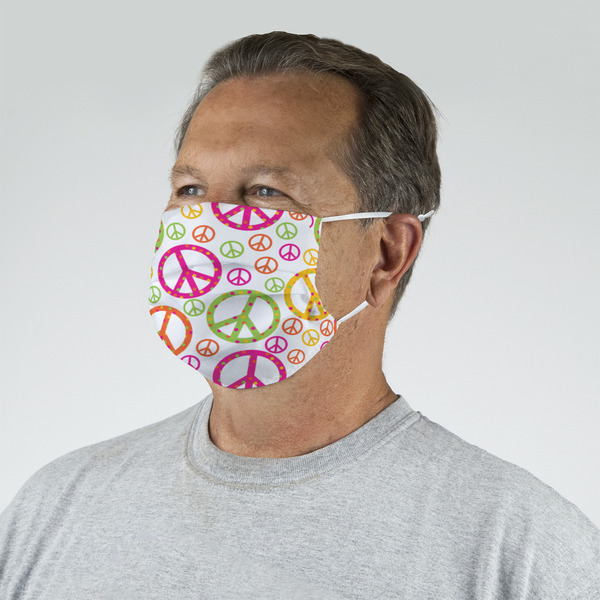 Peace Sign Mask - Quarter View on Guy