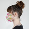 Peace Sign Mask - Side View on Girl