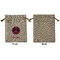 Peace Sign Medium Burlap Gift Bag - Front Approval