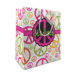 Peace Sign Medium Gift Bag (Personalized)