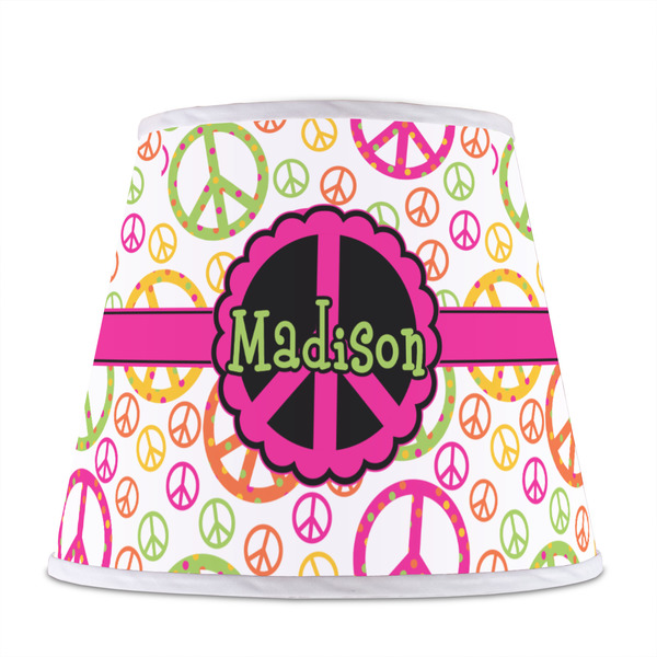 Peace Sign Poly Film Empire Lampshade - Front View