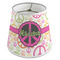 Peace Sign Poly Film Empire Lampshade - Angle View