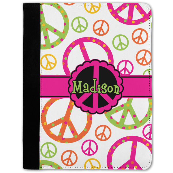 Custom Peace Sign Notebook Padfolio - Medium w/ Name or Text