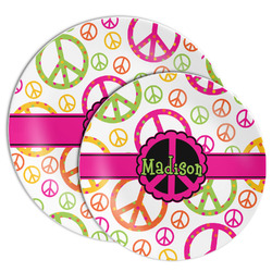 Peace Sign Melamine Plate (Personalized)