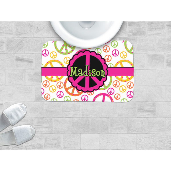 Peace Sign Memory Foam Bath Mat - LIFESTYLE