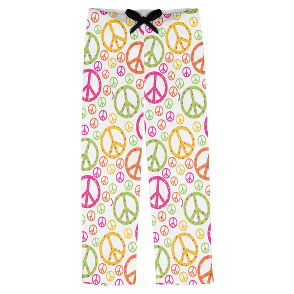 Custom Peace Sign Mens Pajama Pants - 2XL
