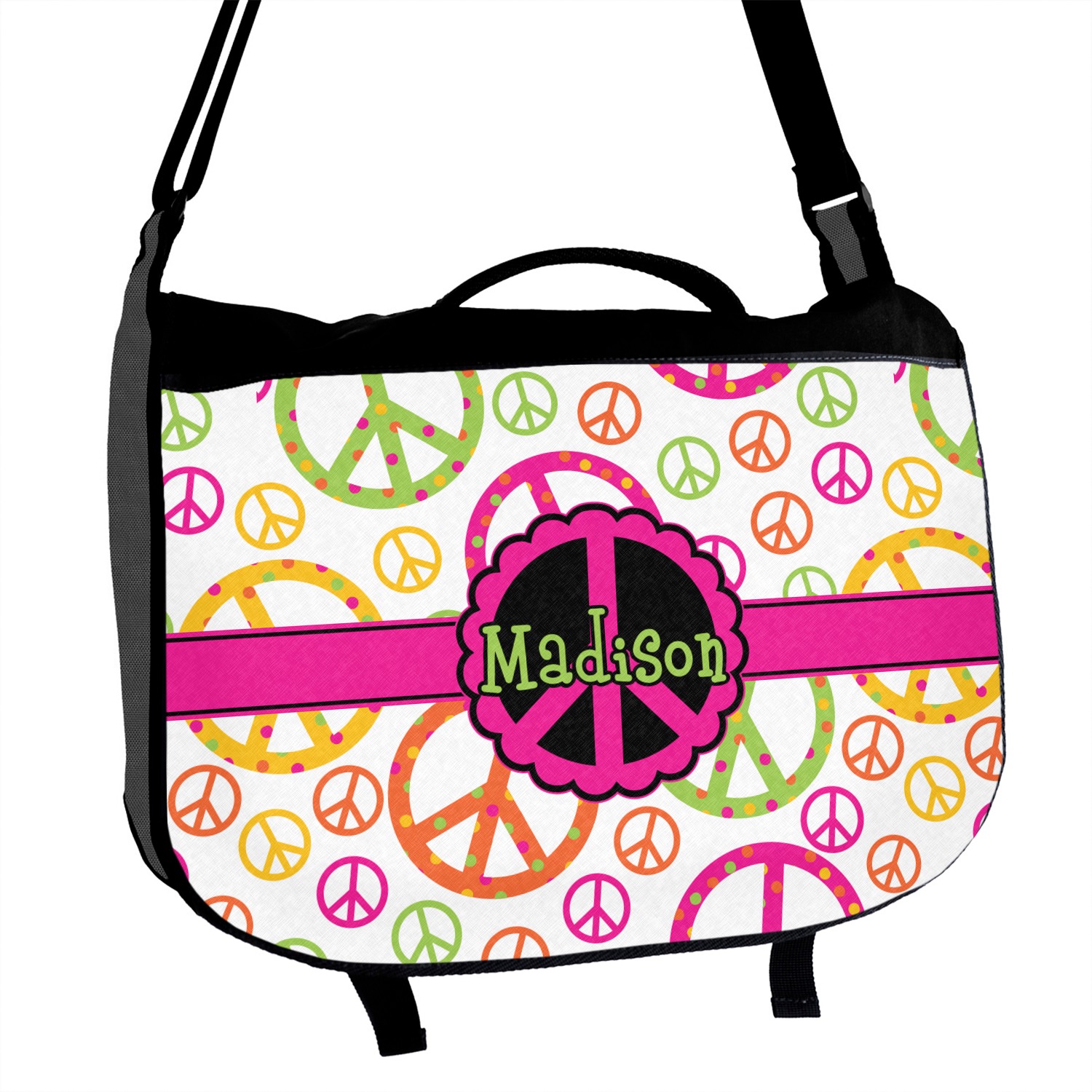 Peace Sign Messenger Bag (Personalized) YouCustomizeIt