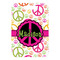 Peace Sign Metal Luggage Tag - Front Without Strap