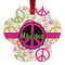 Peace Sign Metal Paw Ornament - Front