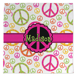 Peace Sign Large Microfiber Dish Rag (Personalized)
