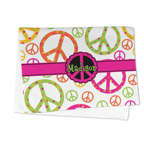 Peace Sign Microfiber Dish Towel - FOLDED HALF