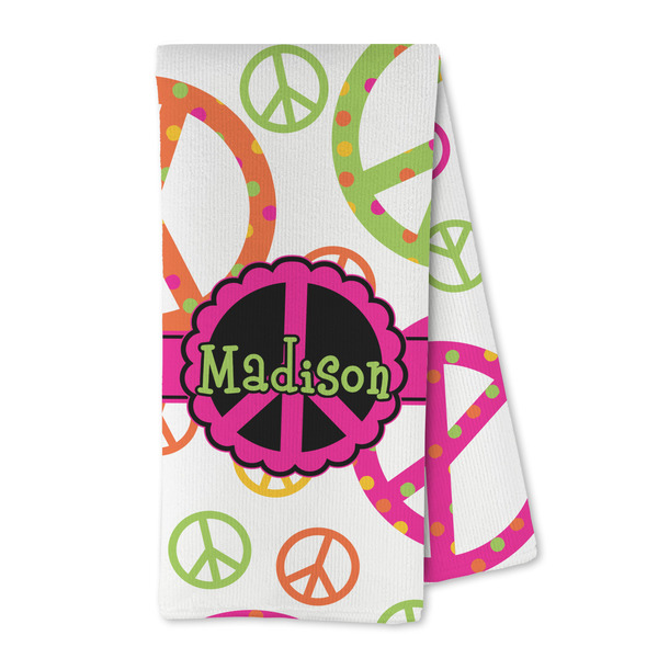 Custom Peace Sign Kitchen Towel - Microfiber (Personalized)