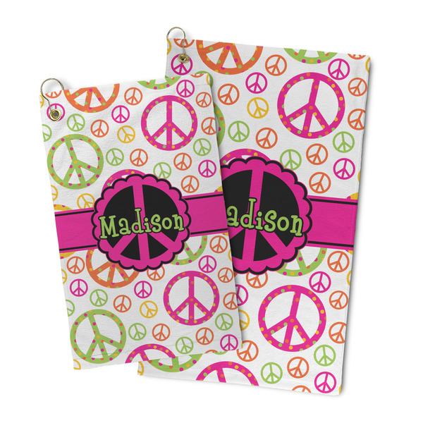 Peace Sign Microfiber Golf Towel - PARENT/MAIN