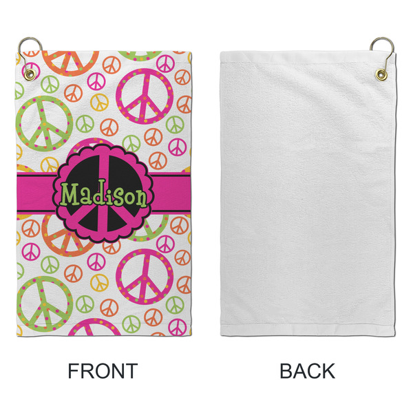 Peace Sign Microfiber Golf Towels - Small - APPROVAL