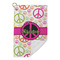 Peace Sign Microfiber Golf Towels Small - FRONT FOLDED