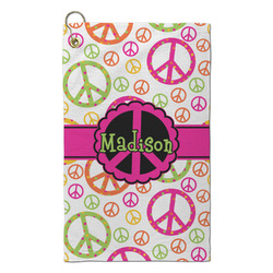 Peace Sign Microfiber Golf Towel - Small (Personalized)