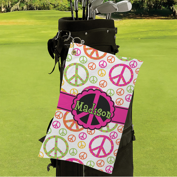 Peace Sign Microfiber Golf Towels - LIFESTYLE
