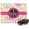 Peace Sign Dog Blanket - Large (Personalized)