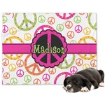 Peace Sign Dog Blanket (Personalized)