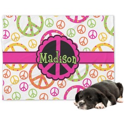 Peace Sign Dog Blanket (Personalized)