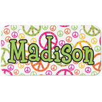 Peace Sign Mini/Bicycle License Plate (2 Holes) (Personalized)