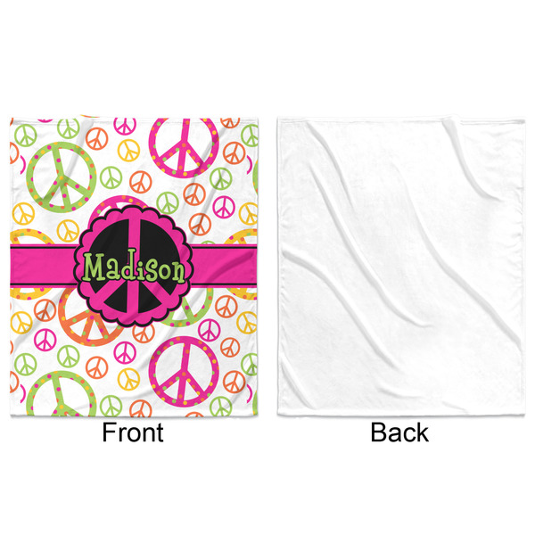 Peace Sign Minky Blanket - 50"x60" - Single Sided - Front & Back