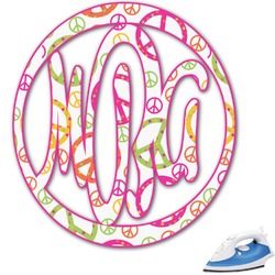 Peace Sign Monogram Iron On Transfer (Personalized)
