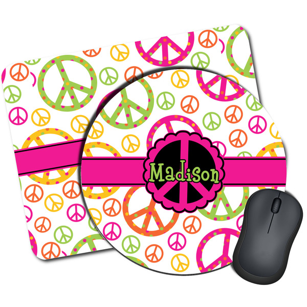 Custom Peace Sign Mouse Pad (Personalized)