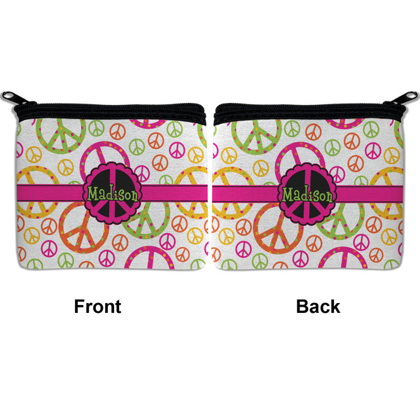 Peace Sign Neoprene Coin Purse - Front & Back (APPROVAL)
