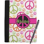Peace Sign Notebook Padfolio - Large w/ Name or Text