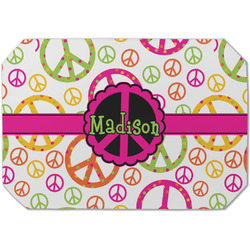 Peace Sign Dining Table Mat - Octagon (Single-Sided) w/ Name or Text