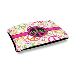 Peace Sign Outdoor Dog Bed - Medium (Personalized)