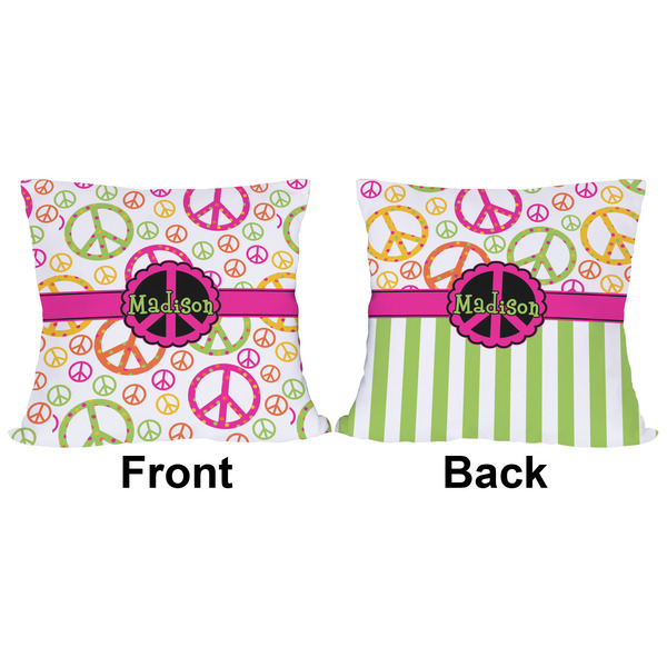 Peace Sign Outdoor Pillow - 16x16