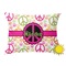Peace Sign Outdoor Throw Pillow (Rectangular) (Personalized)