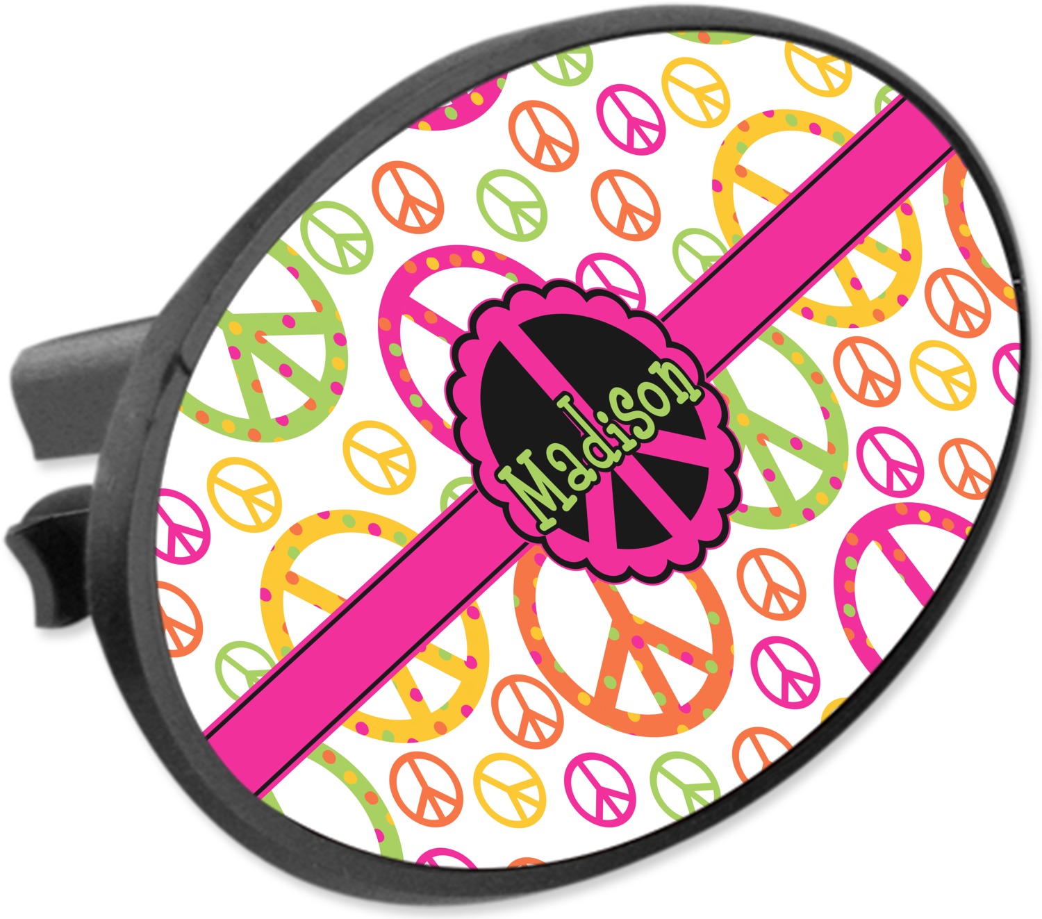 Peace Sign Oval Trailer Hitch Cover (Personalized) YouCustomizeIt