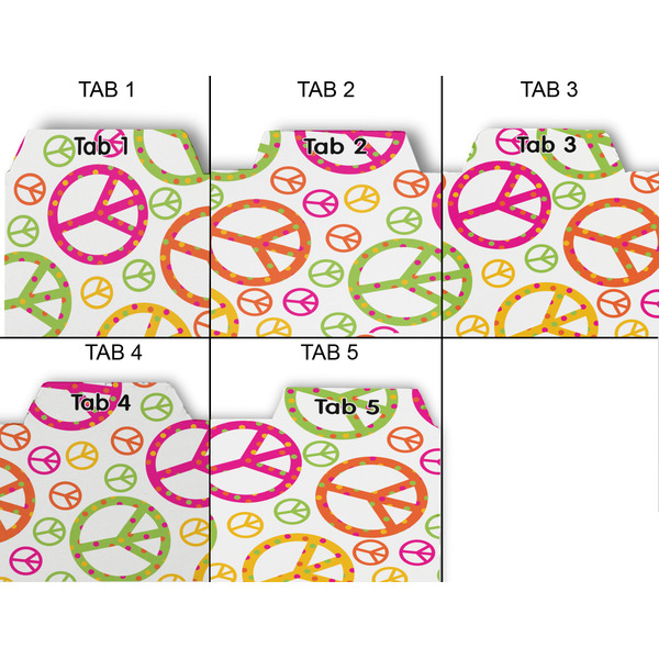 Peace Sign Page Dividers - Set of 5 - Approval