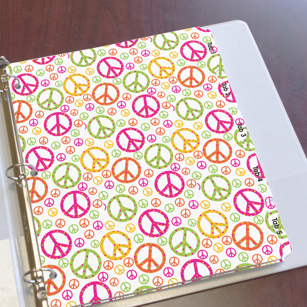 Peace Sign Page Dividers - Set of 5 - In Context
