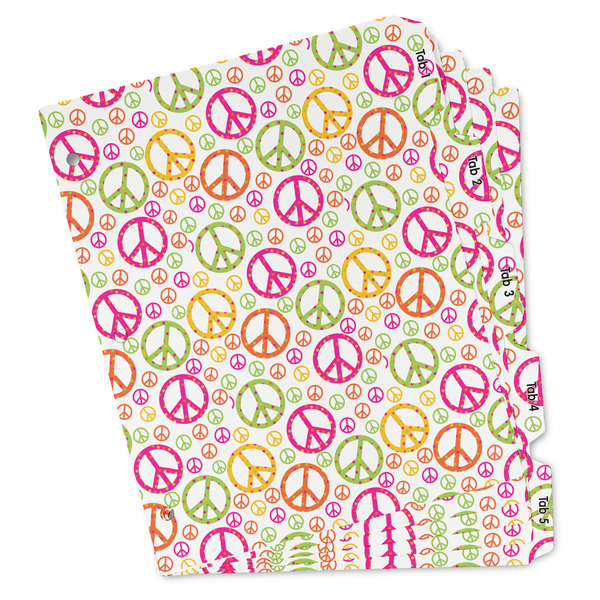 Custom Peace Sign Binder Tab Divider Set (Personalized)