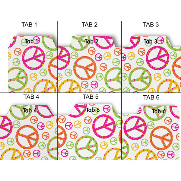 Peace Sign Page Dividers - Set of 6 - Approval