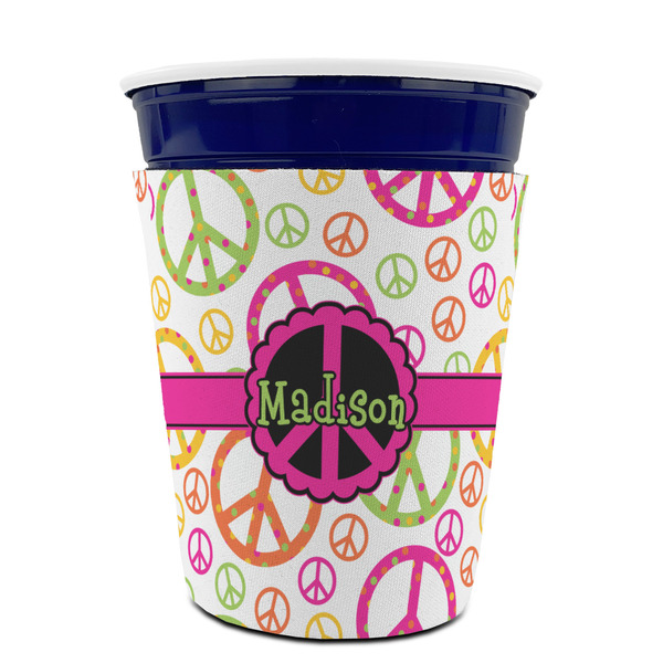 Peace Sign Party Cup Sleeves - without bottom - FRONT (on cup)
