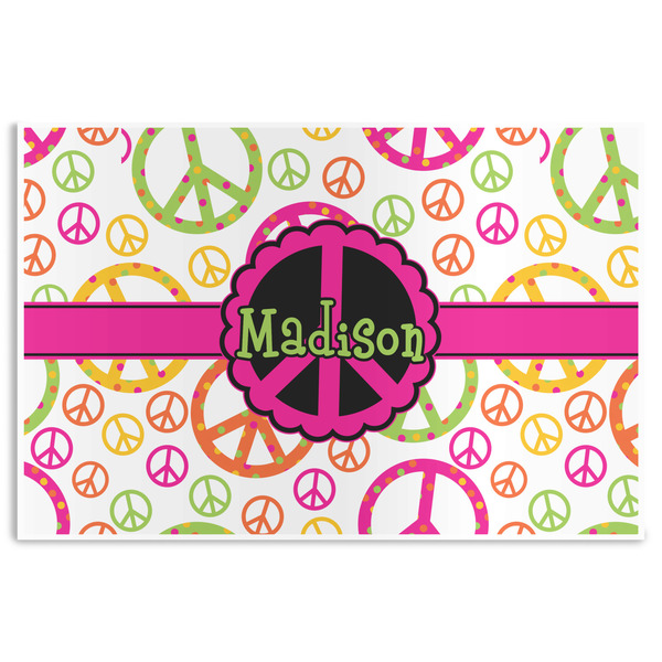 Custom Peace Sign Disposable Paper Placemats (Personalized)