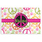 Peace Sign Disposable Paper Placemat - Front View
