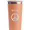 Peace Sign Peach RTIC Everyday Tumbler - 28 oz. - Close Up